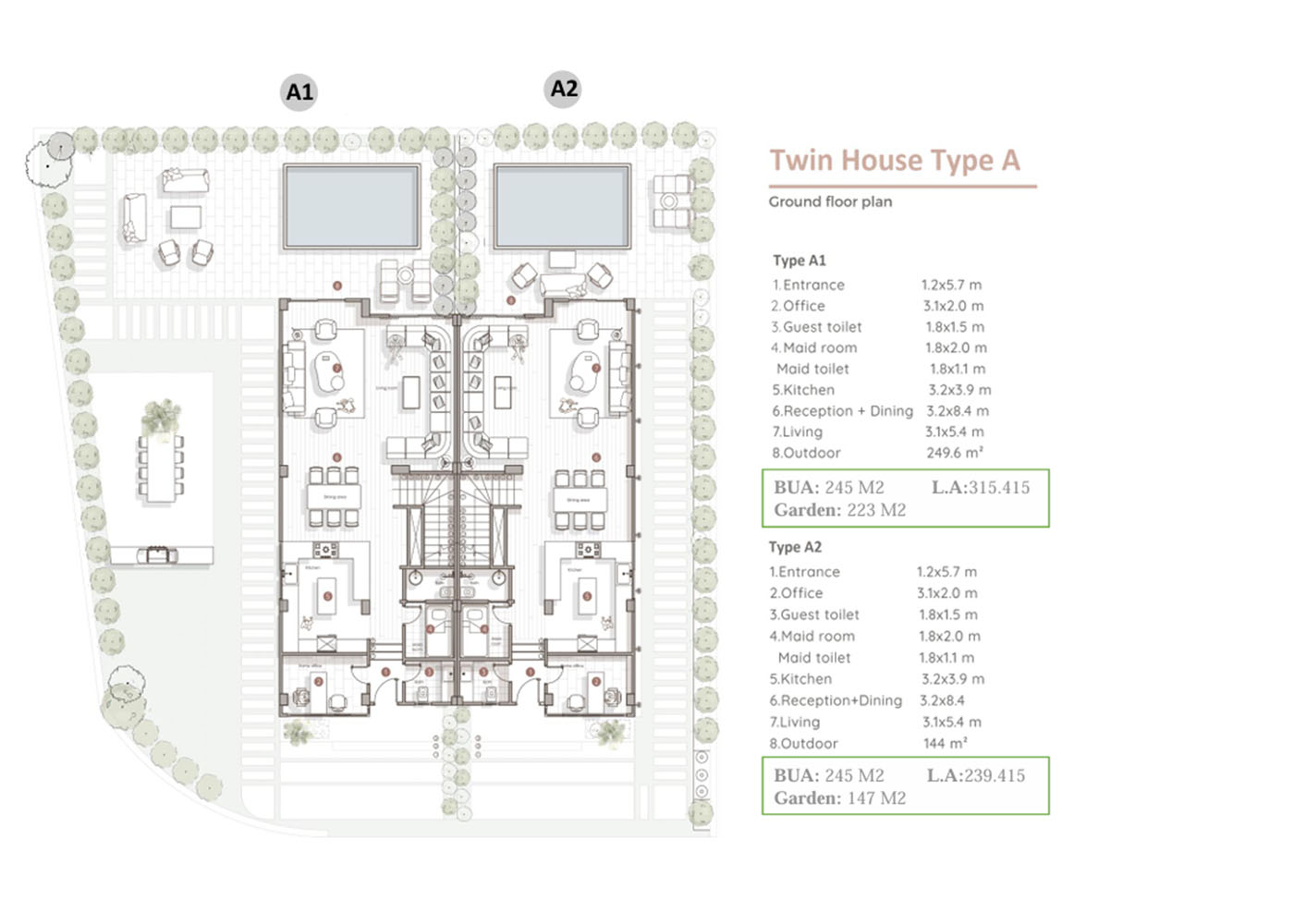 Twin House Type A - Ground Floor