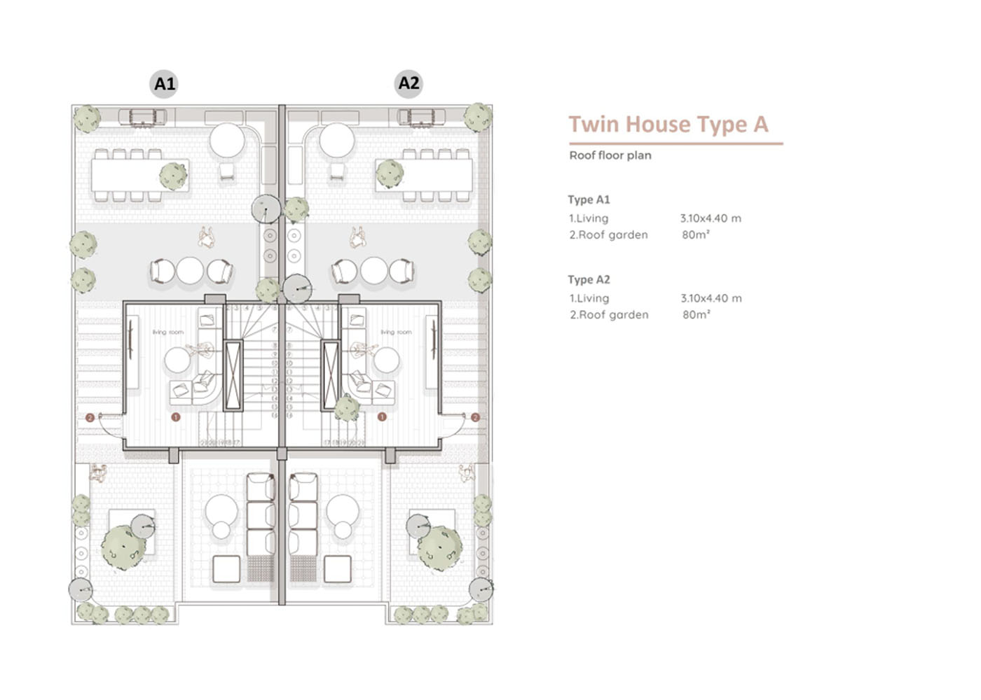 Twin House Type A - Roof