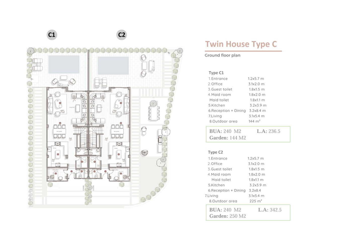 Twin House Type C - Ground Floor