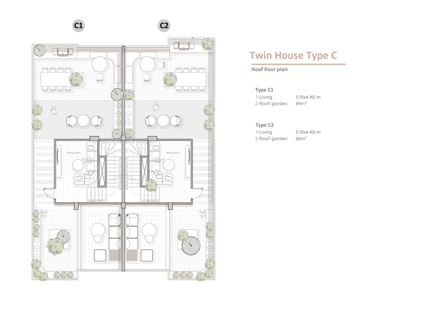 Twin House Type C - Roof