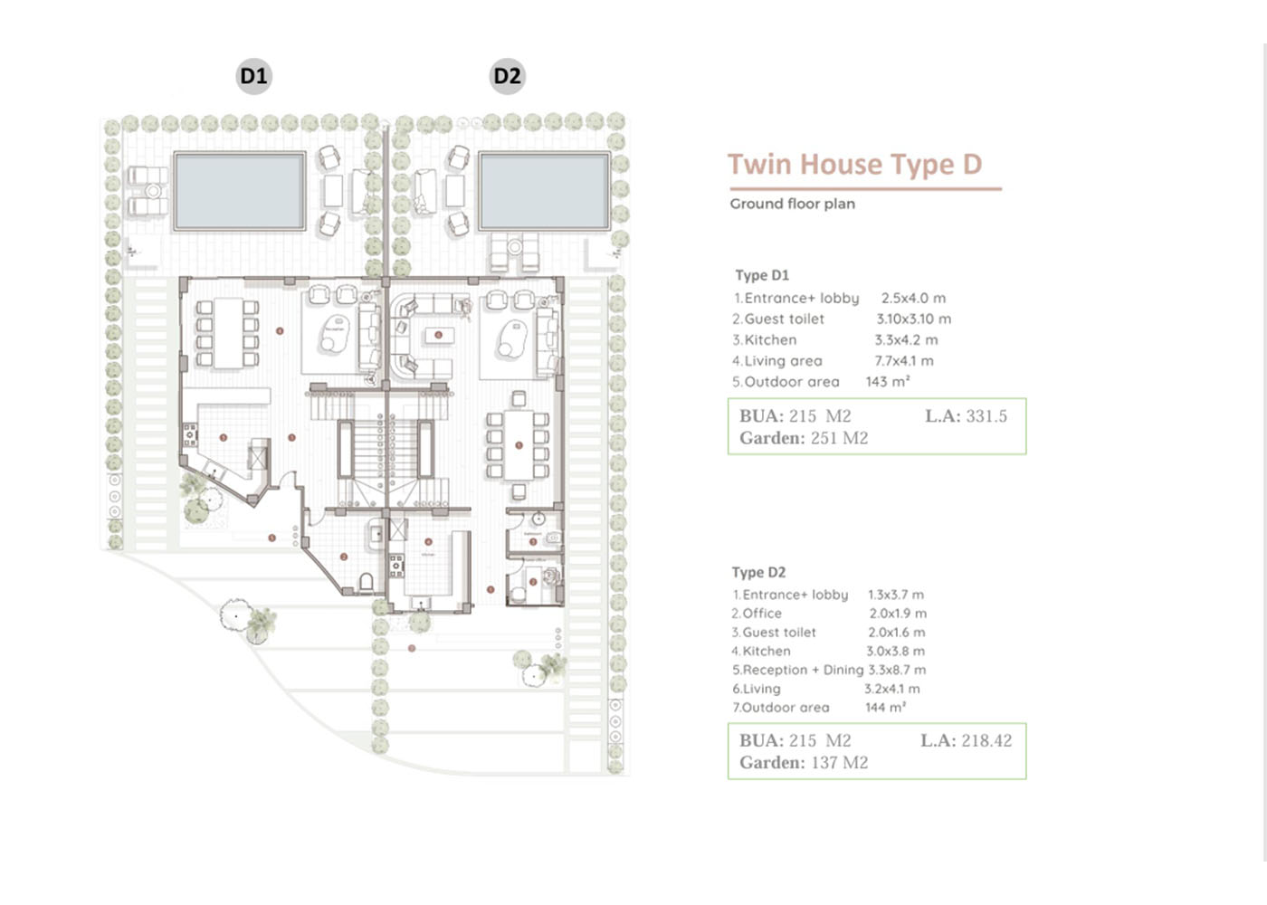 Twin House Type D - Ground Floor
