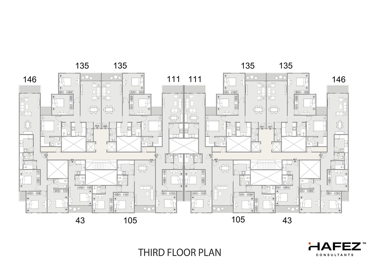 Type B 16-17 - Third Floor